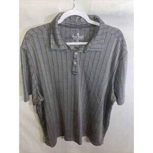 Nat Nast Casual Polo Men’s Size 2XL Gray Short Sleeve Comfort